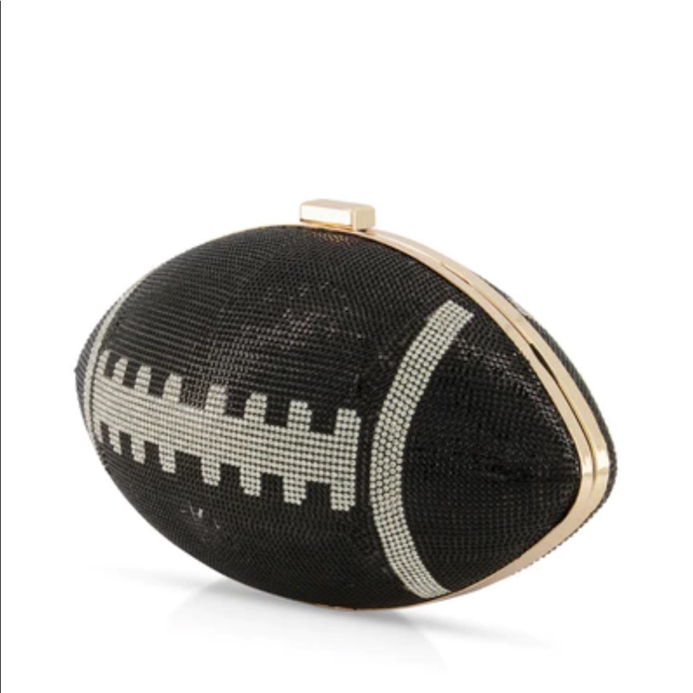Football rhinestone crossbody clutch